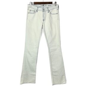 7 For All Mankind Light Pale Blue Mid Rise Bootcut Jeans 28